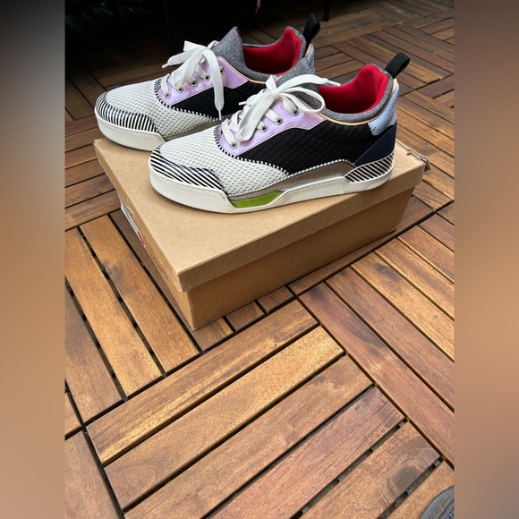 CHRISTIAN LOUBOUTIN 2017 AURELIEN MULTICOLOR FLAT SNEAKERS - MENS 43.5
